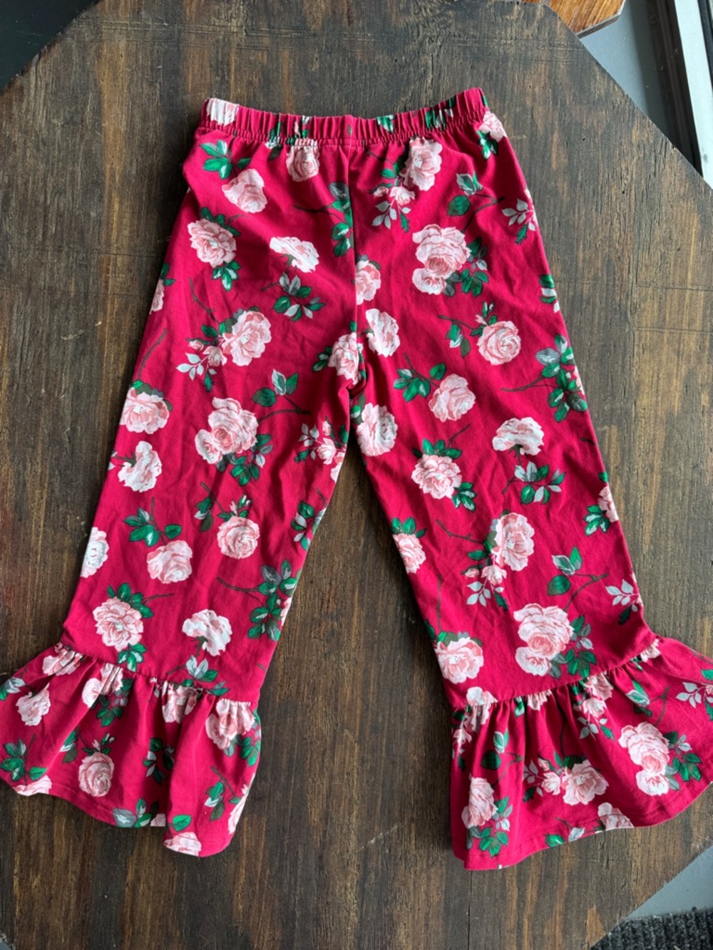 Matilda Jane Pink Floral & Pink-White Stripe Ruffle Leggings - Picture 6 of 6